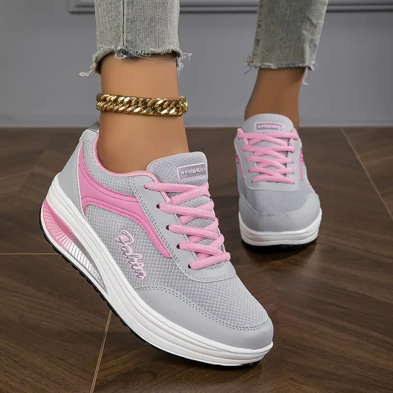 Almina - Damen Sneaker mit Schnürung und Gepolsterter Sohle