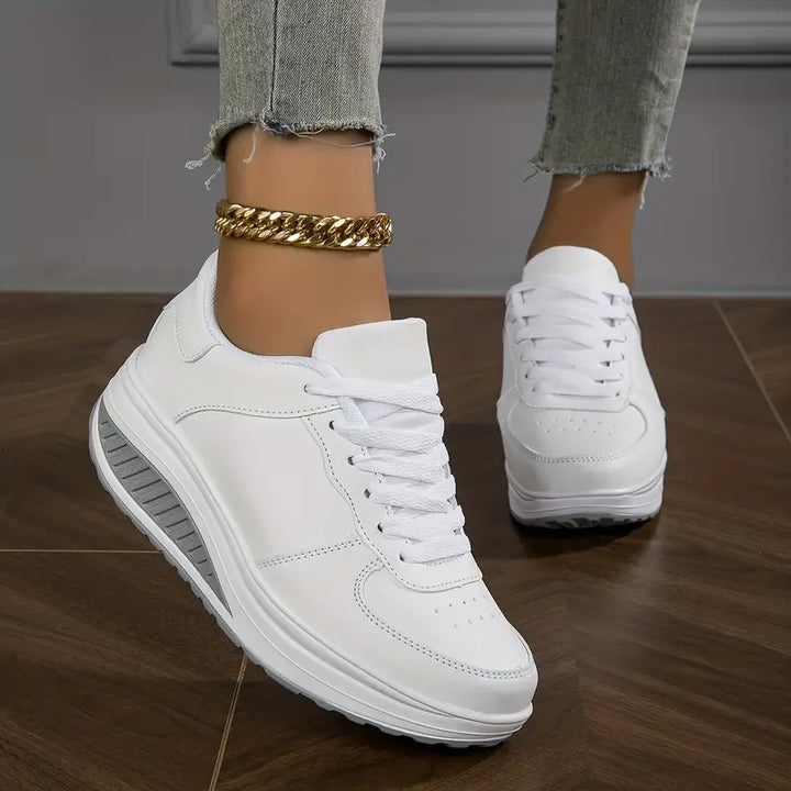 Almina - Damen Sneaker mit Schnürung und Gepolsterter Sohle