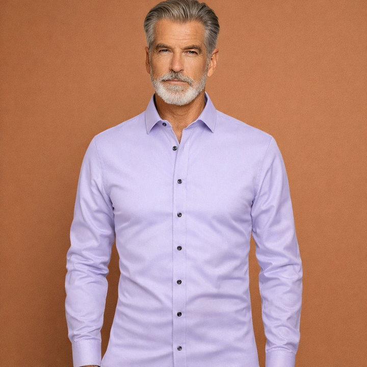 Slim-Fit Herrenhemd mit langen Ärmeln für Business- und Freizeitoutfits | Reinout