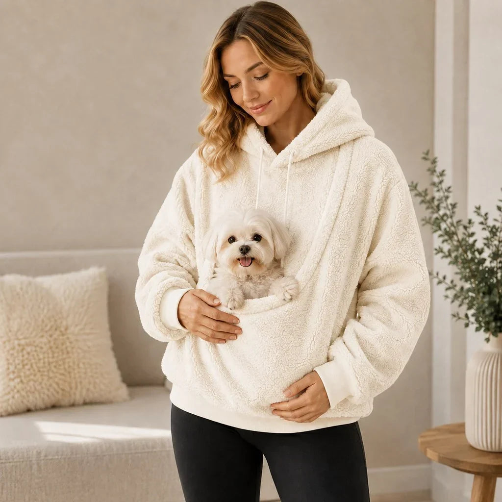Pellegrina | Damen Oversized Sherpa Haustier Trage Hoodie