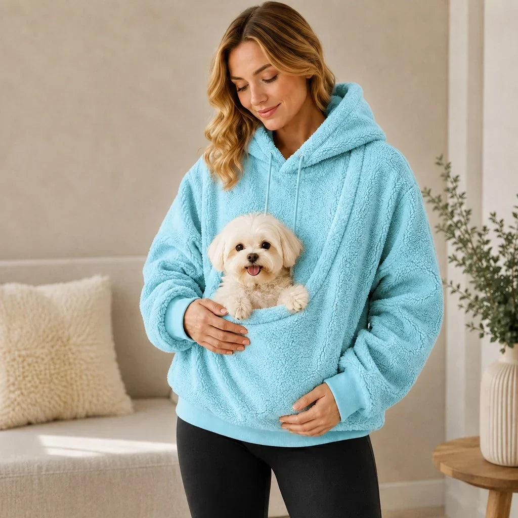Pellegrina | Damen Oversized Sherpa Haustier Trage Hoodie