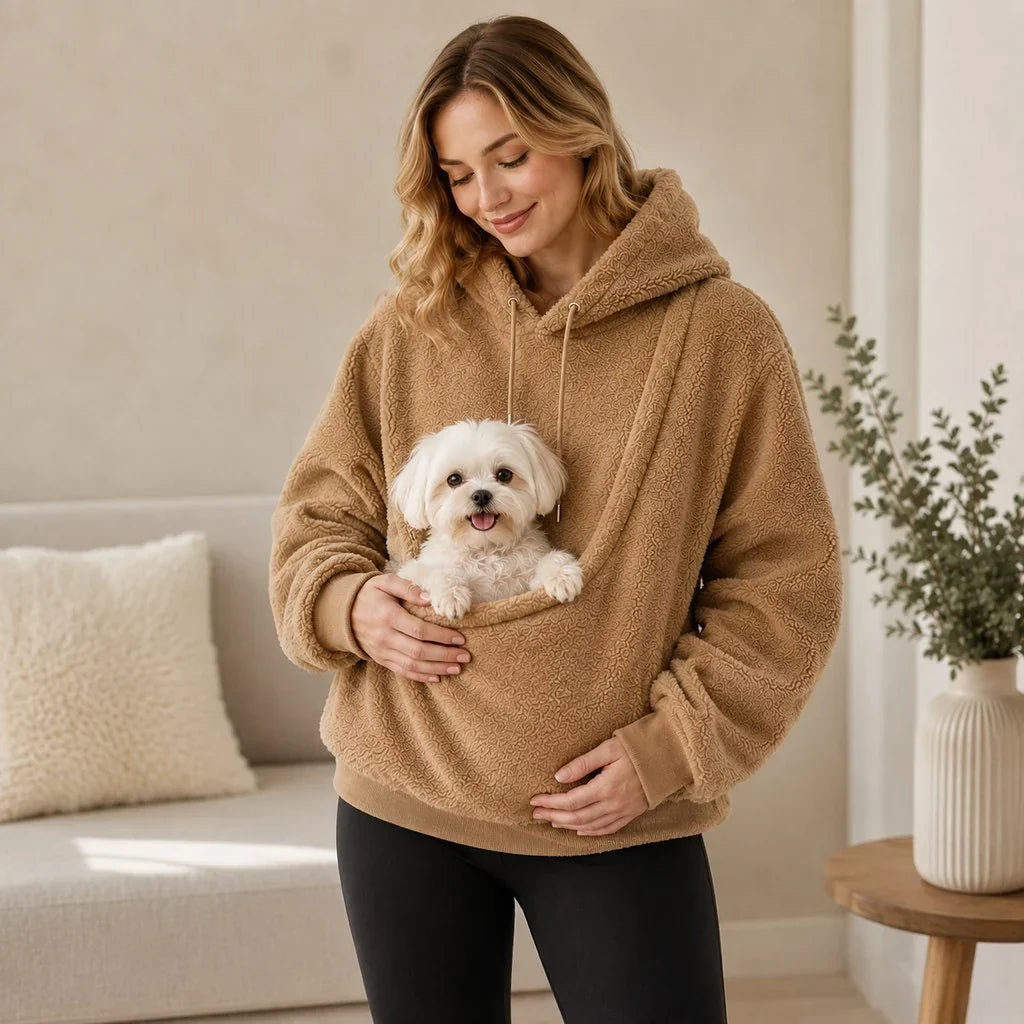 Pellegrina | Damen Oversized Sherpa Haustier Trage Hoodie
