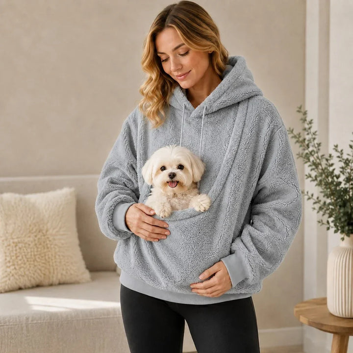 Pellegrina | Damen Oversized Sherpa Haustier Trage Hoodie