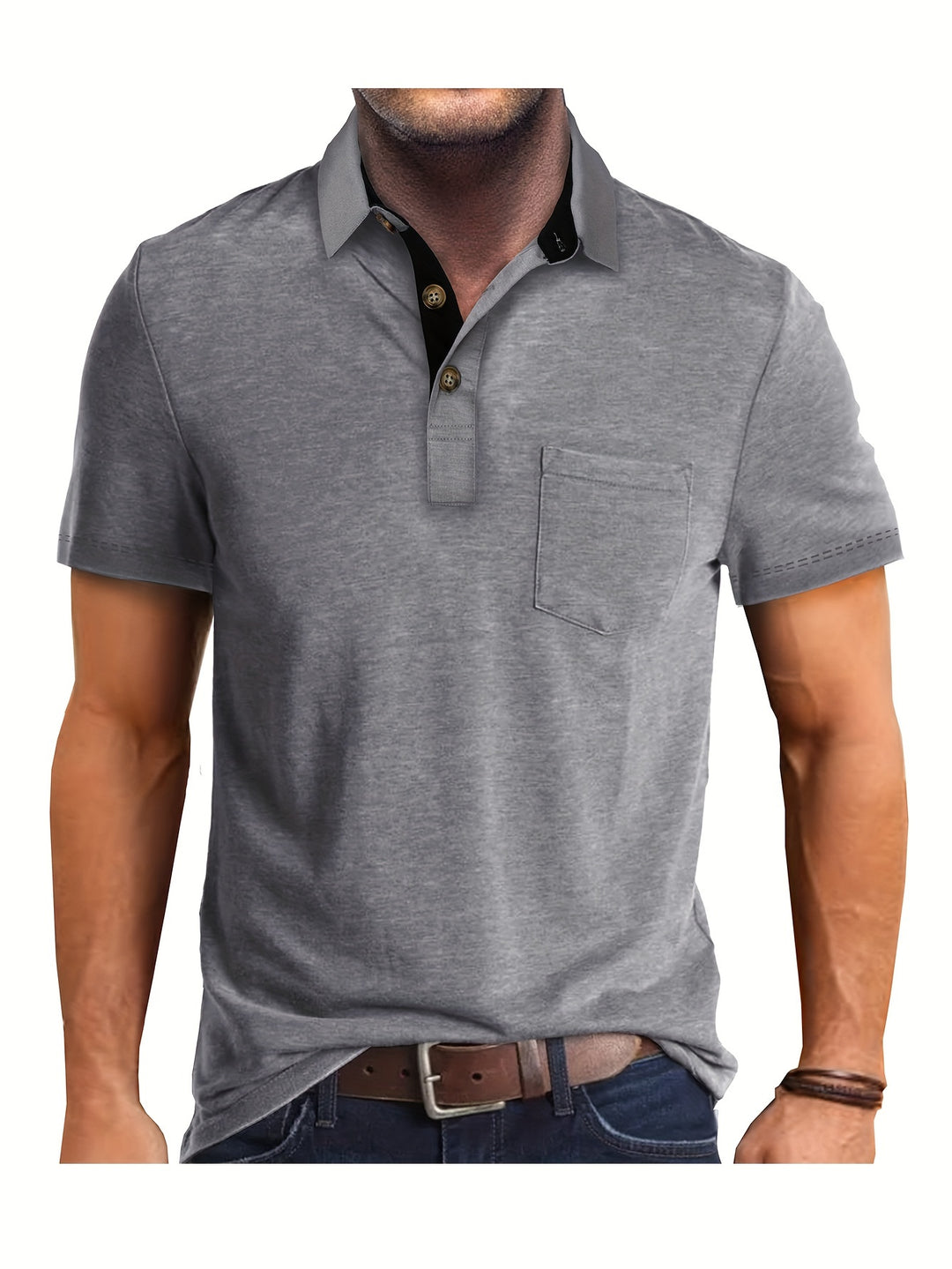 Polo Herren - Regular Fit mit kurzen Ärmeln und Kontrastkragen | Geschäftlich