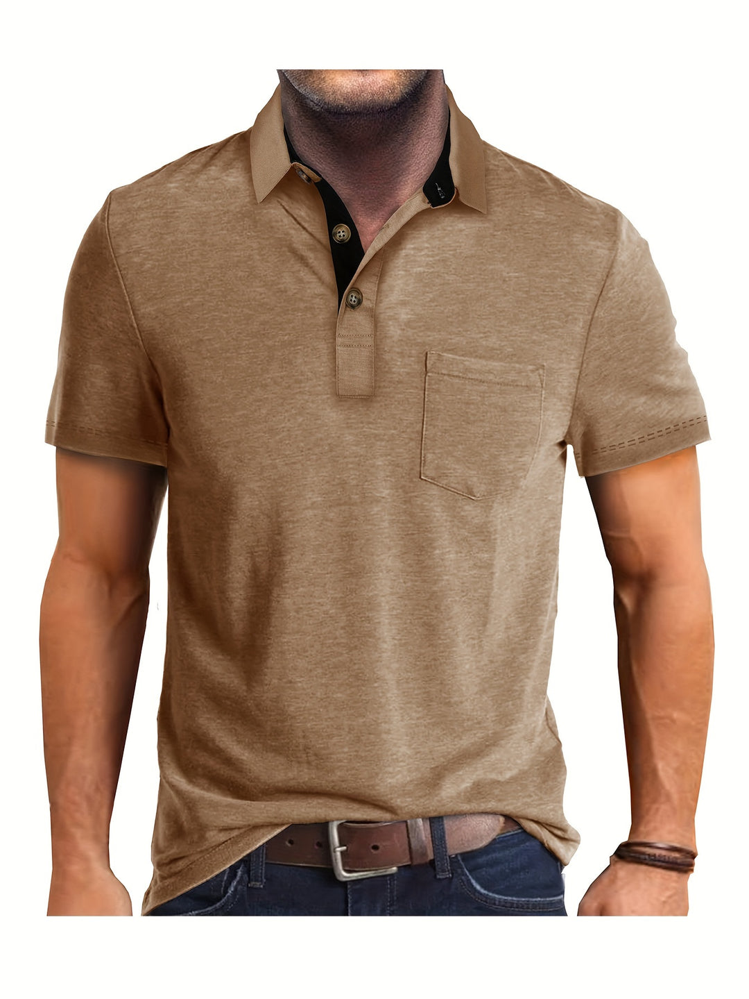 Polo Herren - Regular Fit mit kurzen Ärmeln und Kontrastkragen | Geschäftlich