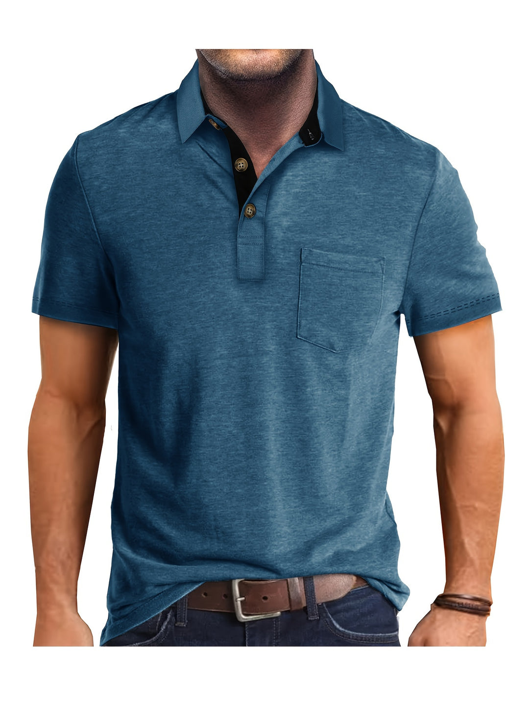 Polo Herren - Regular Fit mit kurzen Ärmeln und Kontrastkragen | Geschäftlich
