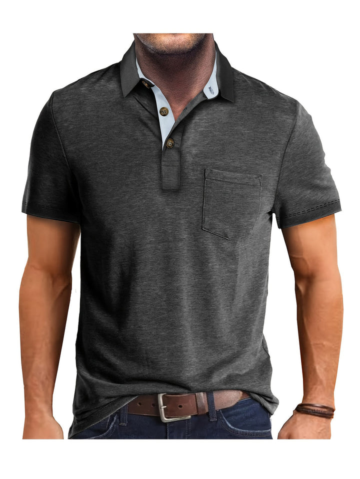 Polo Herren - Regular Fit mit kurzen Ärmeln und Kontrastkragen | Geschäftlich