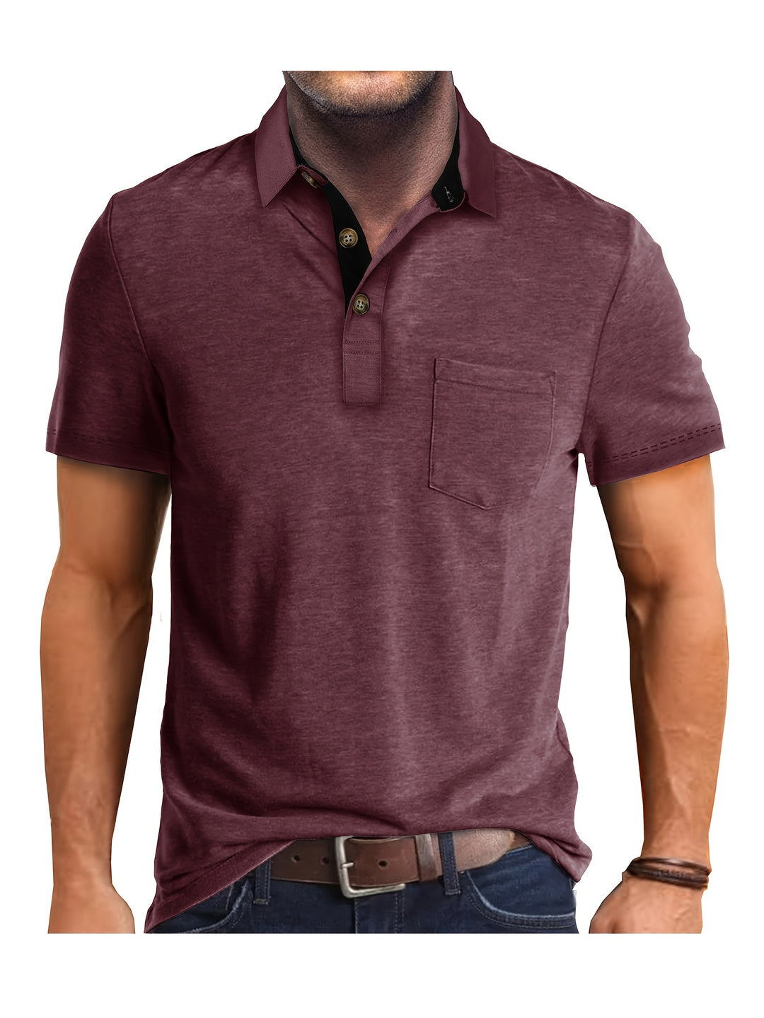 Polo Herren - Regular Fit mit kurzen Ärmeln und Kontrastkragen | Geschäftlich