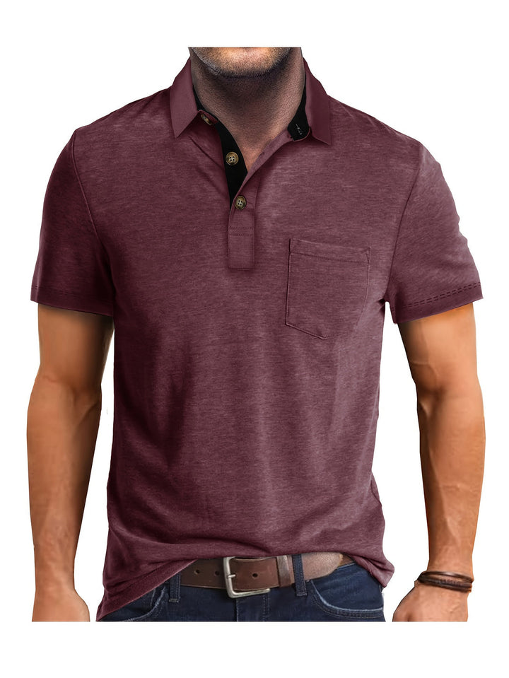 Polo Herren - Regular Fit mit kurzen Ärmeln und Kontrastkragen | Geschäftlich