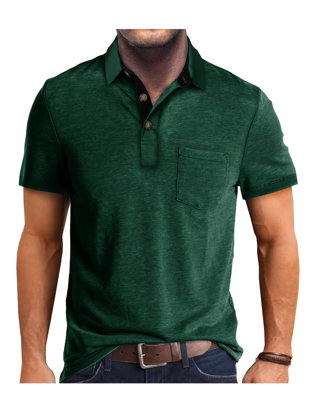 Polo Herren - Regular Fit mit kurzen Ärmeln und Kontrastkragen | Geschäftlich