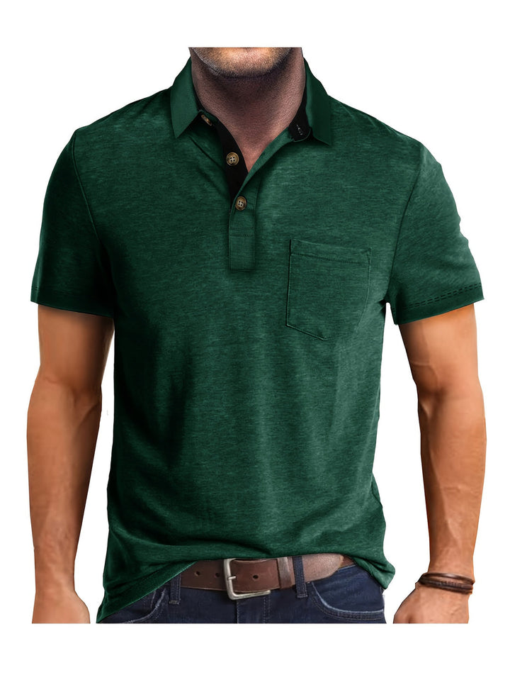 Polo Herren - Regular Fit mit kurzen Ärmeln und Kontrastkragen | Geschäftlich