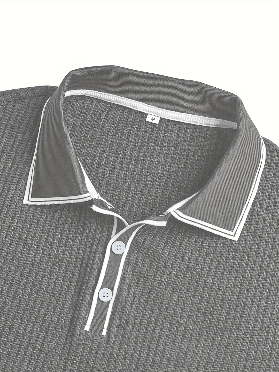 T-Shirt Herren - Polokragen mit Kontrastpaspel und kurzen Ärmeln | Kurz