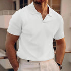 T-Shirt Herren - Offener Polokragen mit kurzen Ärmeln | Rekken