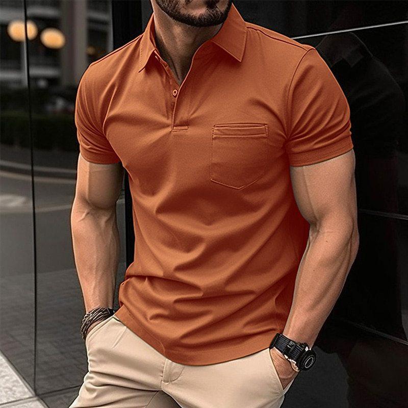 Herren T-Shirt - Modern Slim Fit Polo mit Kragen | Dehnbar