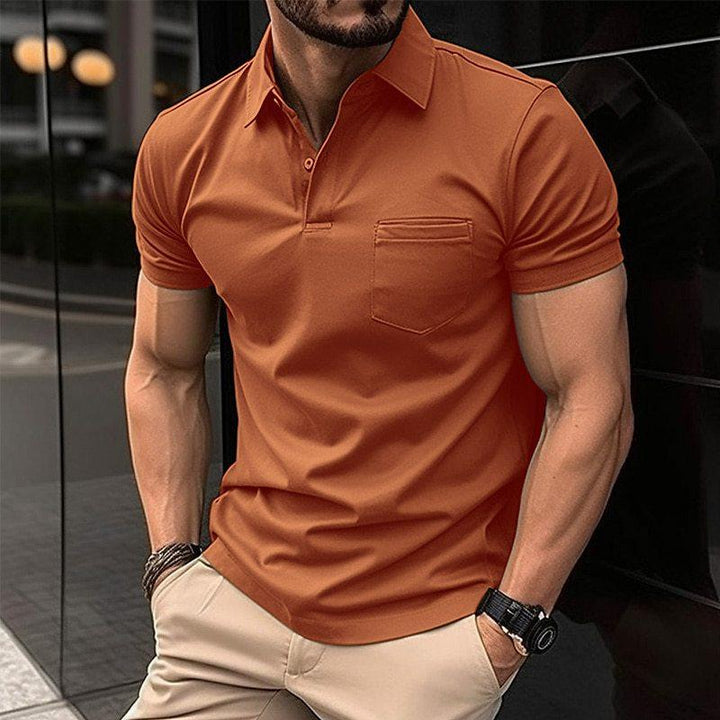 Herren T-Shirt - Modern Slim Fit Polo mit Kragen | Dehnbar