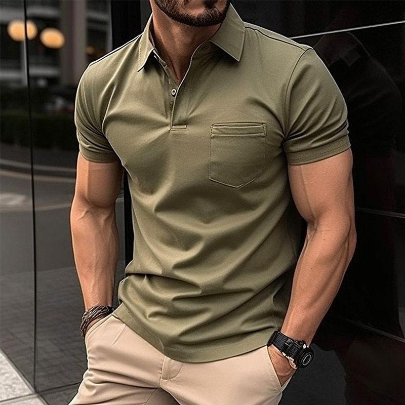 Herren T-Shirt - Modern Slim Fit Polo mit Kragen | Dehnbar