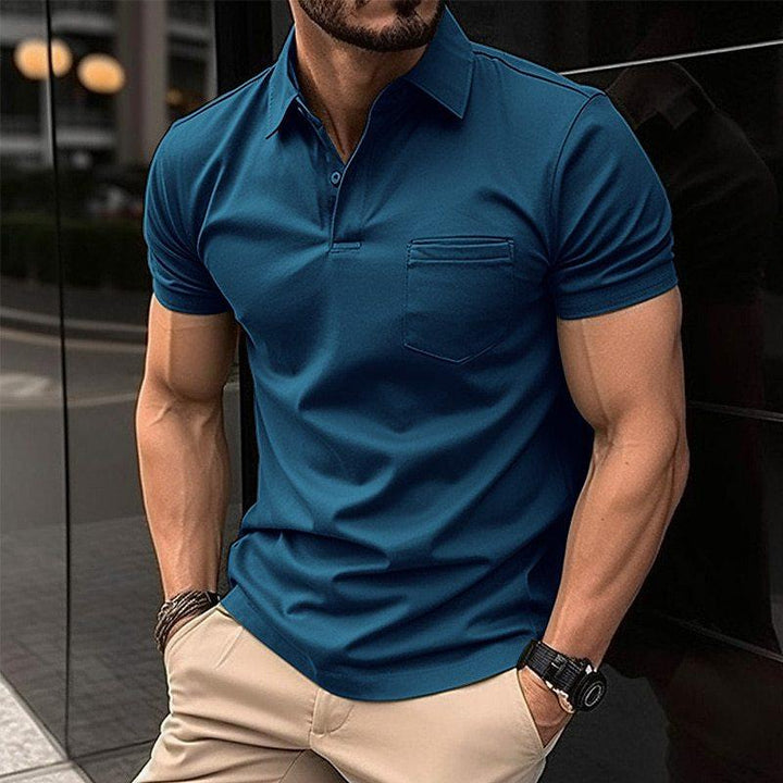 Herren T-Shirt - Modern Slim Fit Polo mit Kragen | Dehnbar