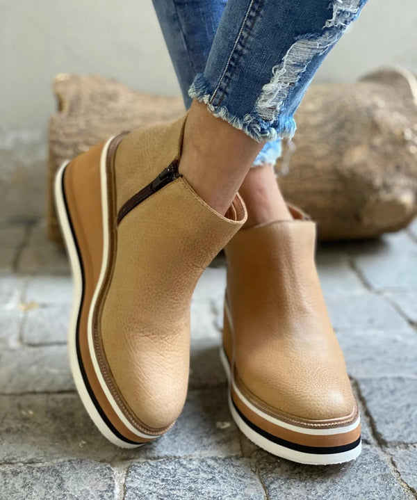 Carmen - Damen Stiefeletten mit Blockabsatz und Reißverschluss