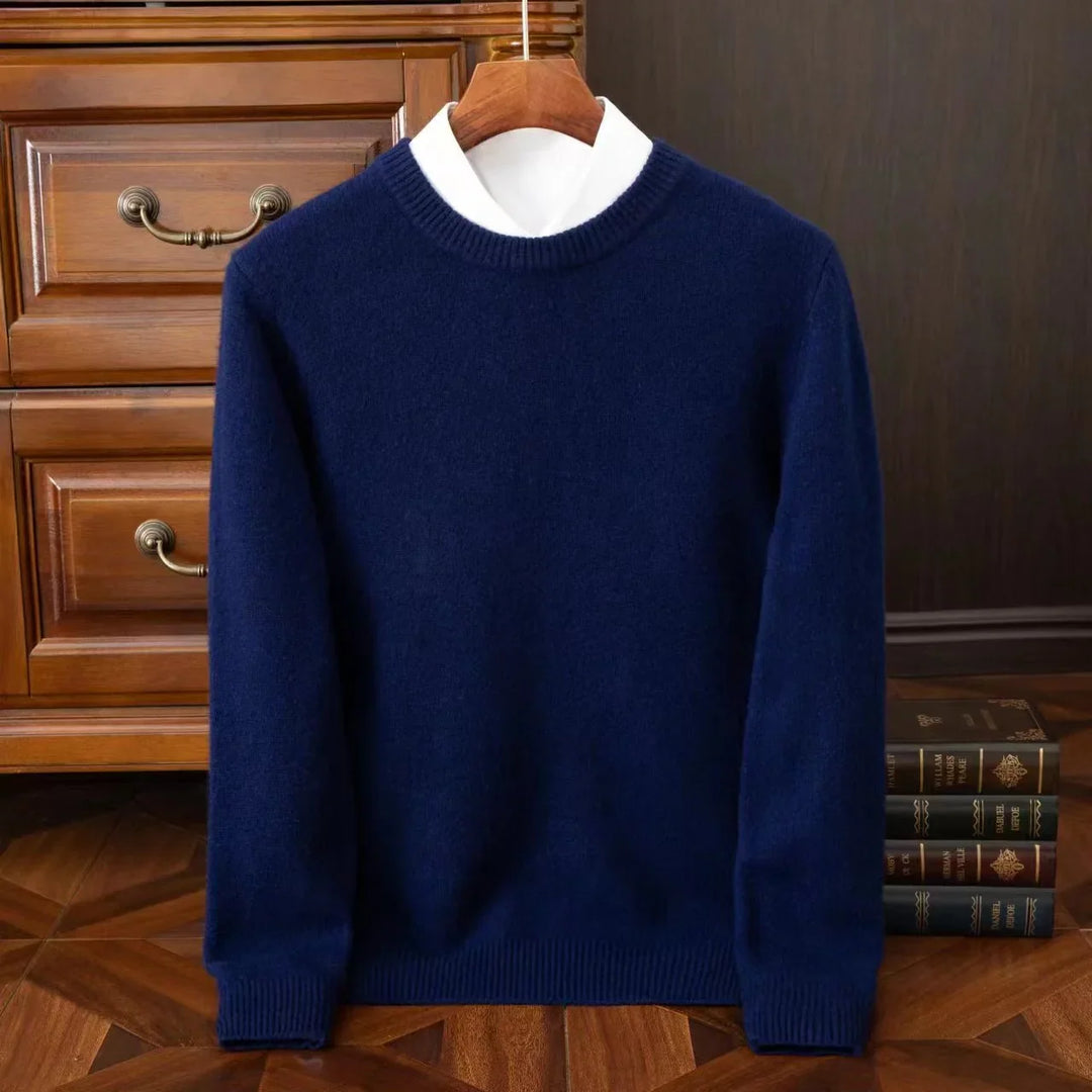 Elliot | Herren Merinowollpullover mit gerippten Bündchen und Saumdetail