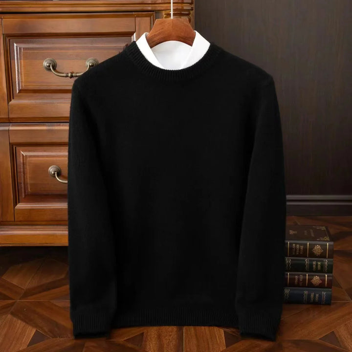 Elliot | Herren Merinowollpullover mit gerippten Bündchen und Saumdetail