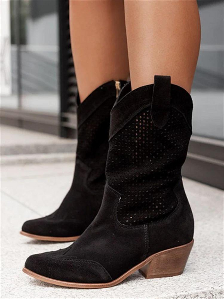 Haleigh | Cowboy-Stiefel mit Blockabsatz für Damen