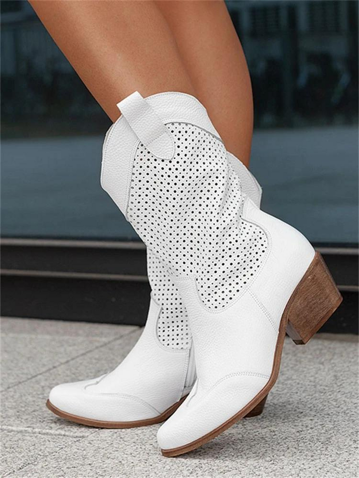 Haleigh | Cowboy-Stiefel mit Blockabsatz für Damen