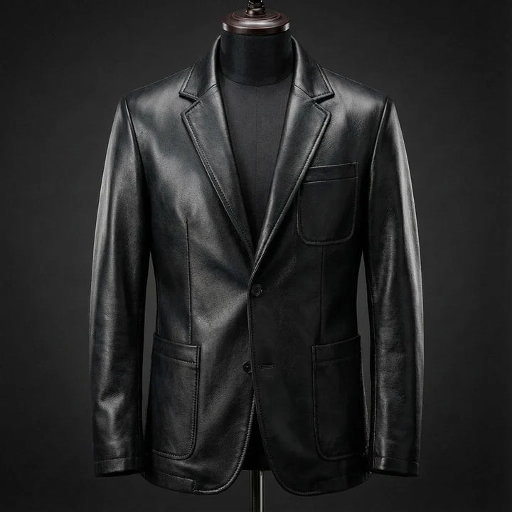 Rhys | Herren Veganlederjacke mit matter Oberfläche und Brusttasche