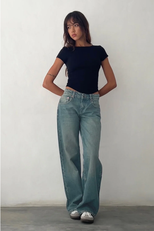 Maeve | Niedrig geschnittene gerade Jeans für Damen
