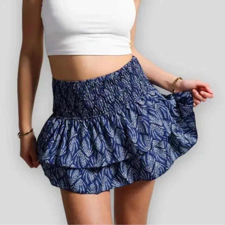 Livia-Blumige Rüschenshort für Frauen