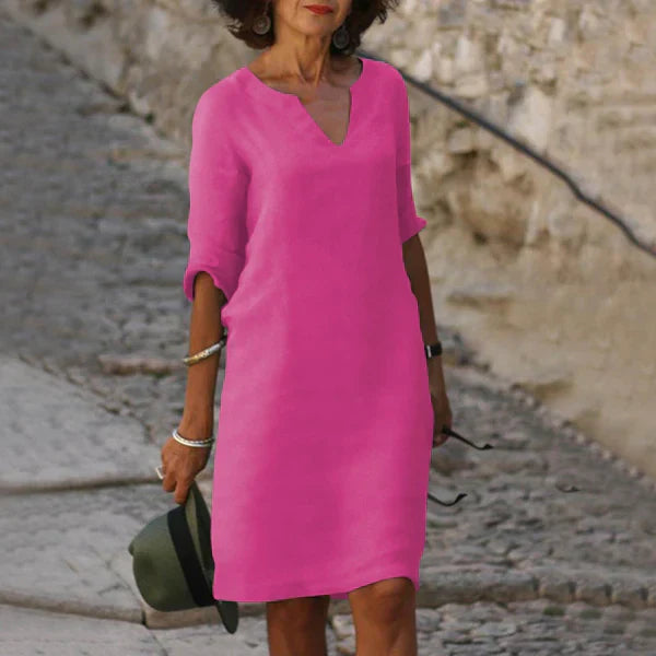V-Ausschnitt Kleid für Frauen | Midi