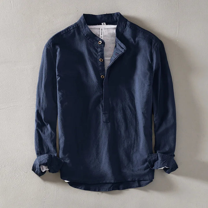 Nevio | Herren Langarm-Henley-Shirt