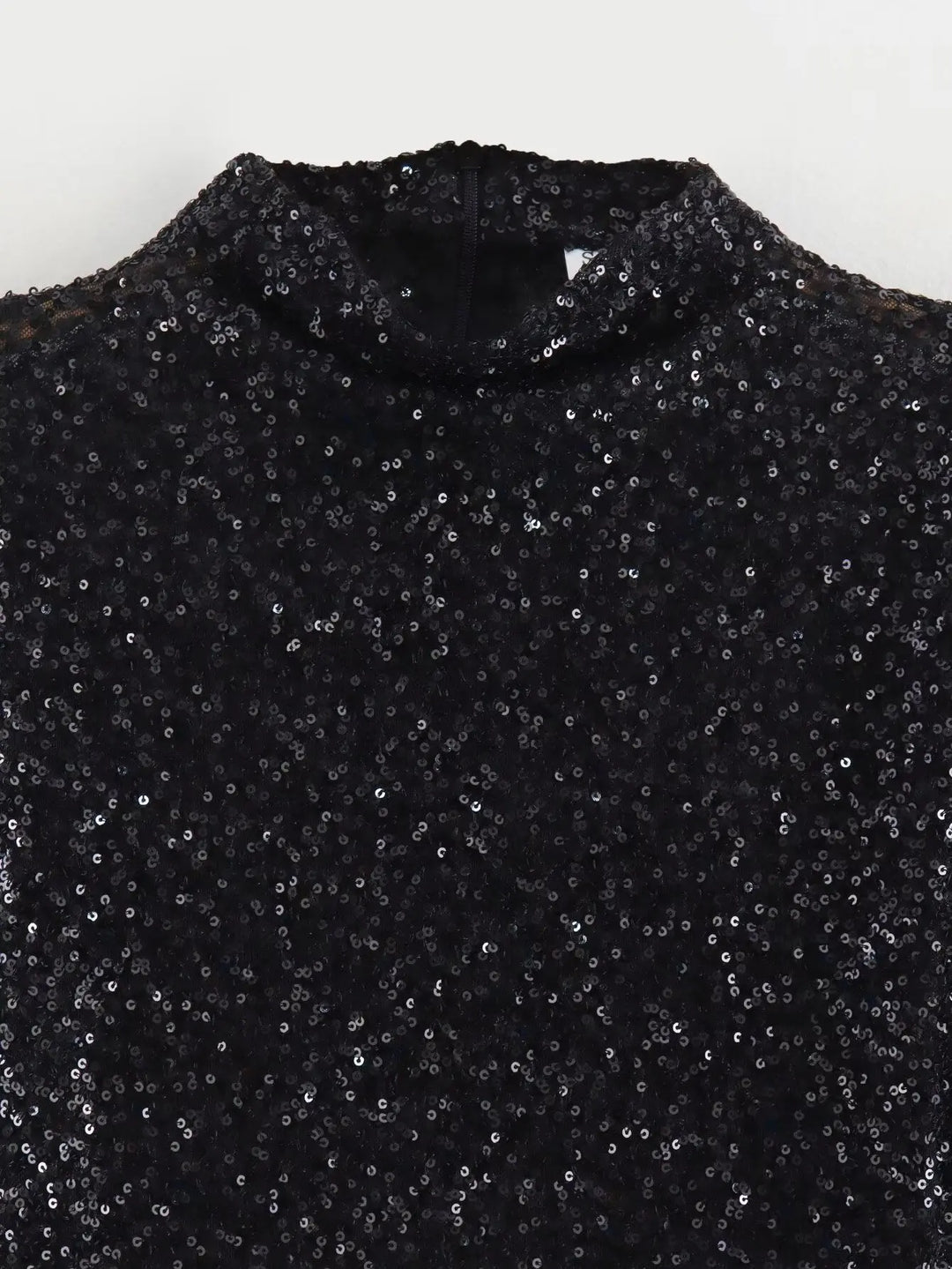 Mini-Glitzerkleid mit gepolsterten Schultern unisex