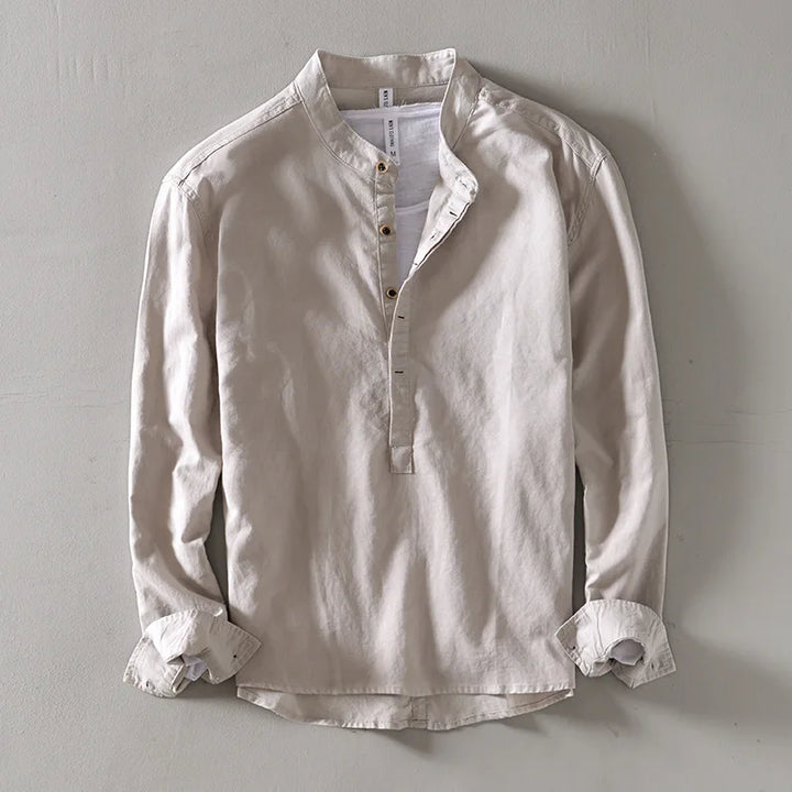 Nevio | Herren Langarm-Henley-Shirt