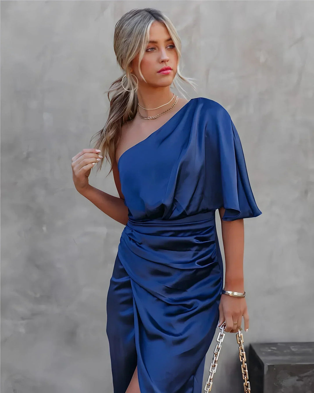 Elegantes Seidenkleid für Damen | Midi