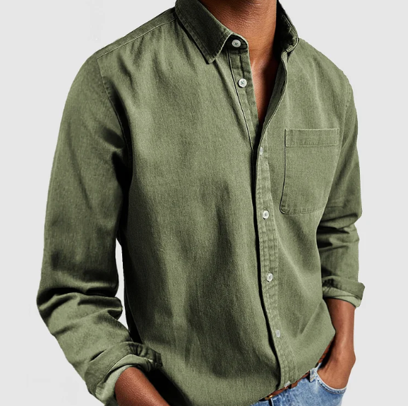 Herren Langarm Bluse