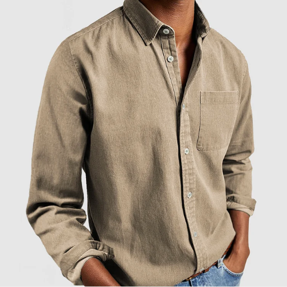 Herren Langarm Bluse
