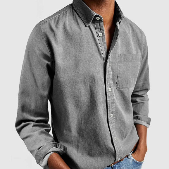 Herren Langarm Bluse