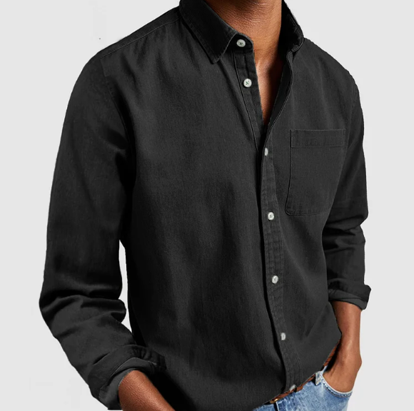 Herren Langarm Bluse