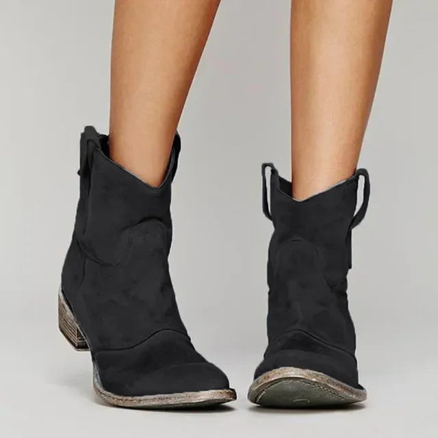 WYNONA | Cowboy Stiefeletten mit Stickdetails und coolem Twist