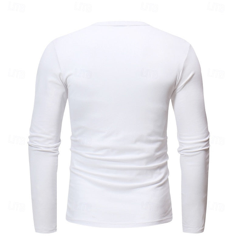 Sheldon | Klassisches Herren Henley-Shirt mit Knopfleiste