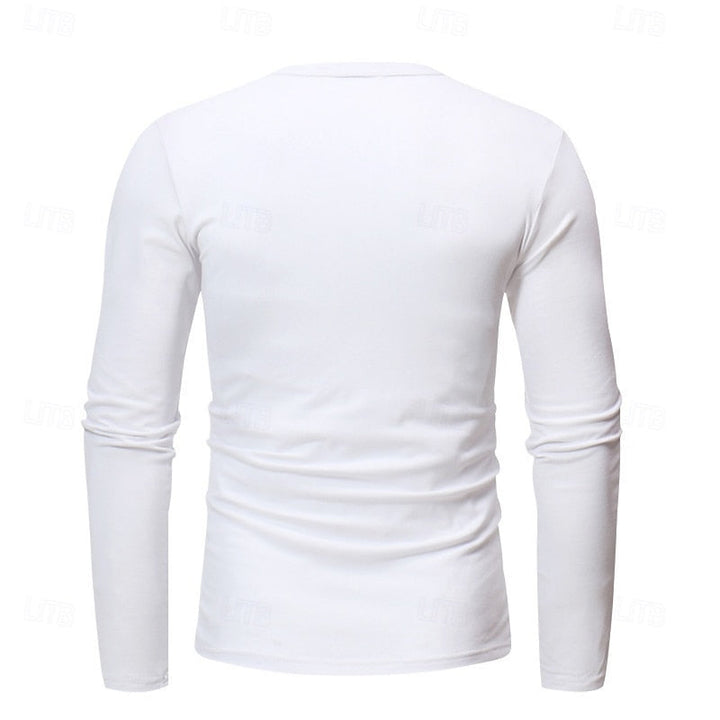 Sheldon | Klassisches Herren Henley-Shirt mit Knopfleiste
