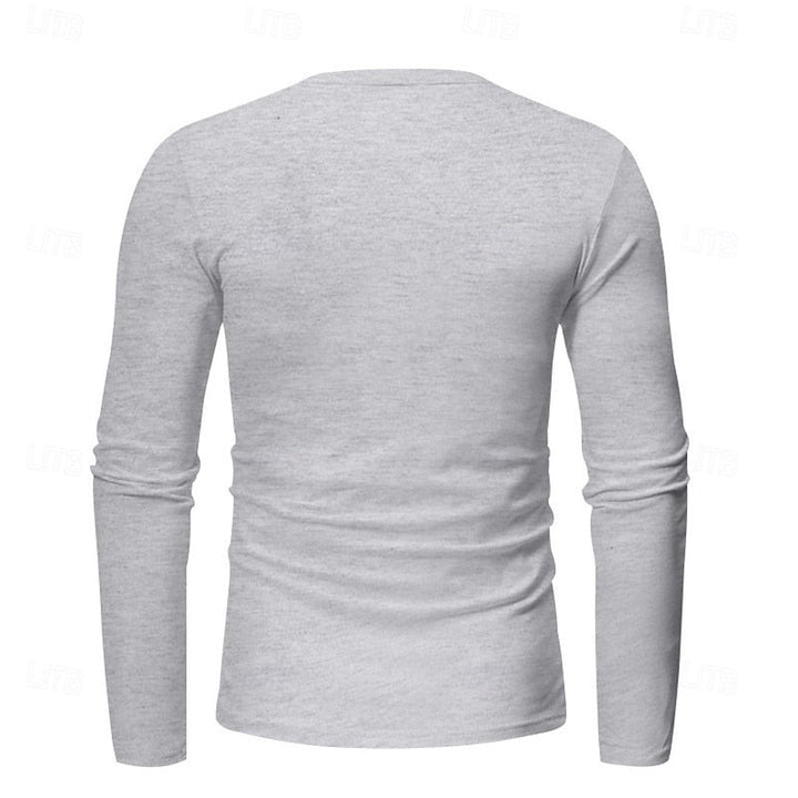 Sheldon | Klassisches Herren Henley-Shirt mit Knopfleiste
