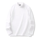 T-Shirt Herren - Regular Fit Langarm mit Stehkragen | Casual
