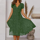 Ernestina | Stilvolles, schmeichelhaftes V-Ausschnitt-Kleid