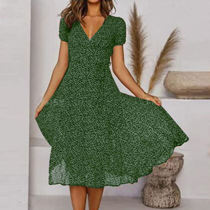 Ernestina | Stilvolles, schmeichelhaftes V-Ausschnitt-Kleid
