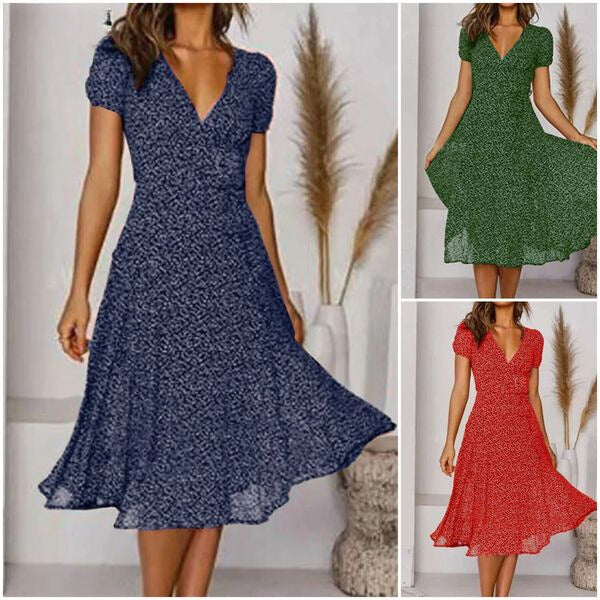 Ernestina | Stilvolles, schmeichelhaftes V-Ausschnitt-Kleid