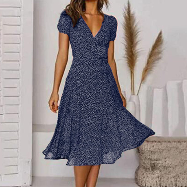 Ernestina | Stilvolles, schmeichelhaftes V-Ausschnitt-Kleid