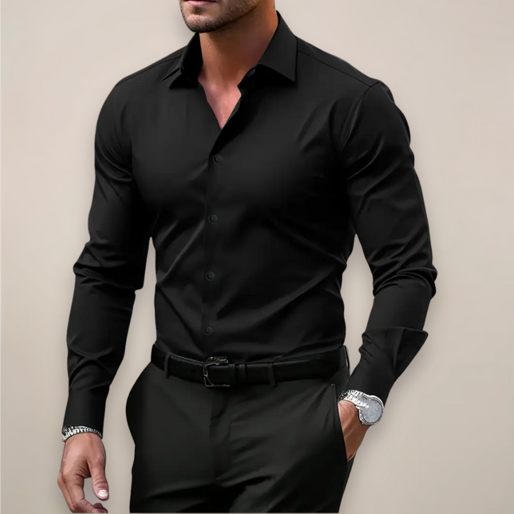 Stilvolles Hemd Herren schmale Passform langarm