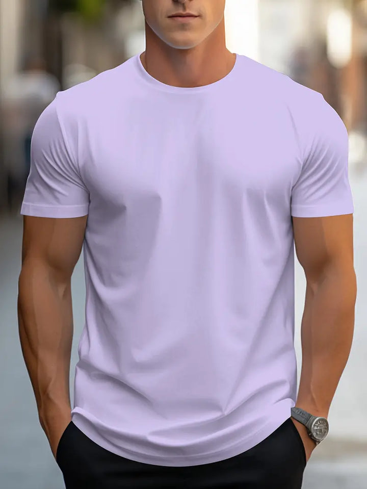 T-Shirt Basic Herren Rundhals Kurzarm