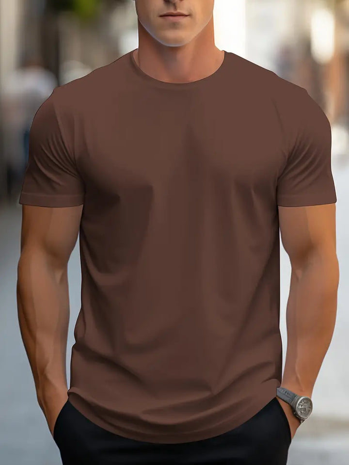 T-Shirt Basic Herren Rundhals Kurzarm